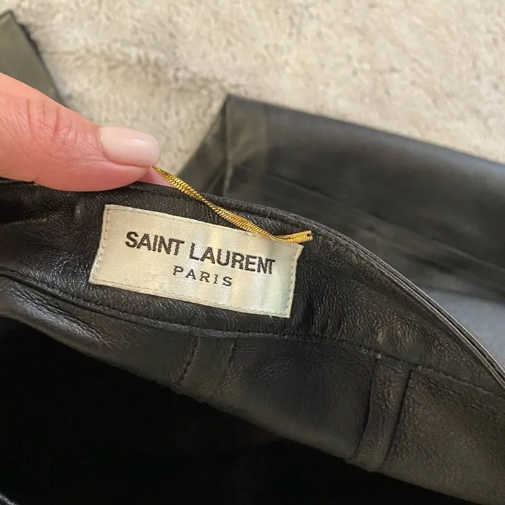 Saint Laurent Paris genuine leather pants, size 38(4)